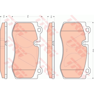 Brake Pads Set Front for Mercedes TRW GDB1733