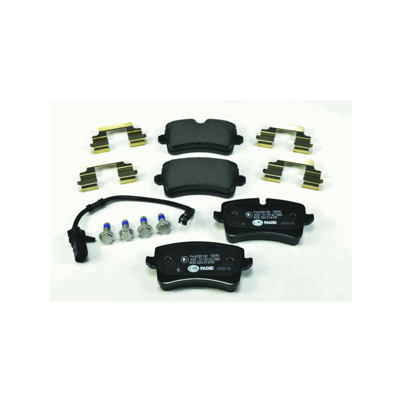 HELLA 8DB 355 016-001 Brzdové platničky Zadné pre