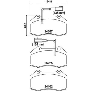 HELLA 8DB 355 016-141 Brake Pads Set Front for