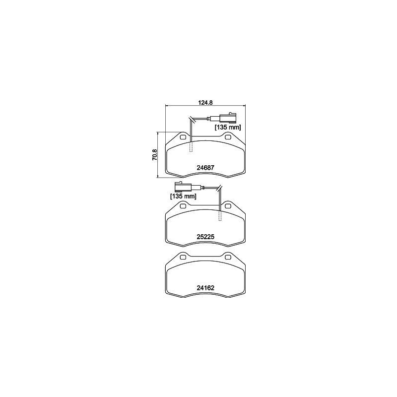 HELLA 8DB 355 016-141 Brzdové platničky Predné pre