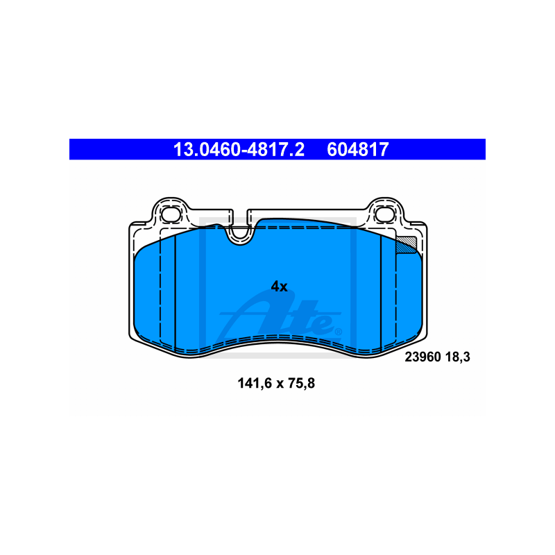 ATE 13.0460-4817.2 Pastiglie freno anteriore per Mercedes S SL E CLS