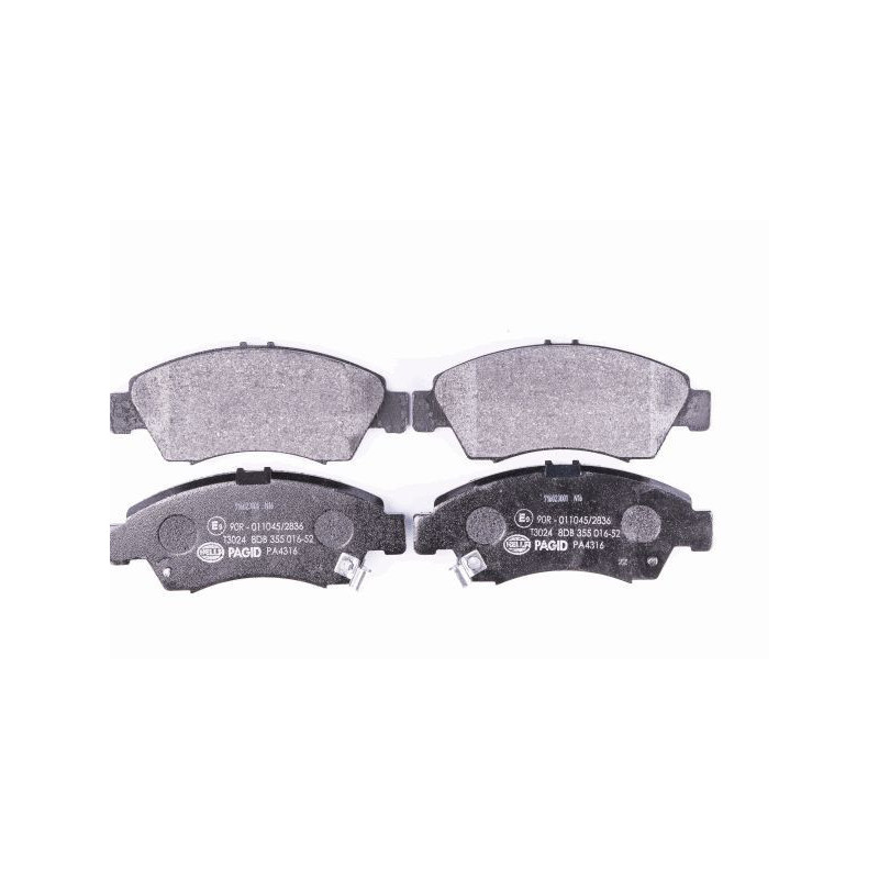 HELLA 8DB 355 016-521 Brzdové platničky Predné pre