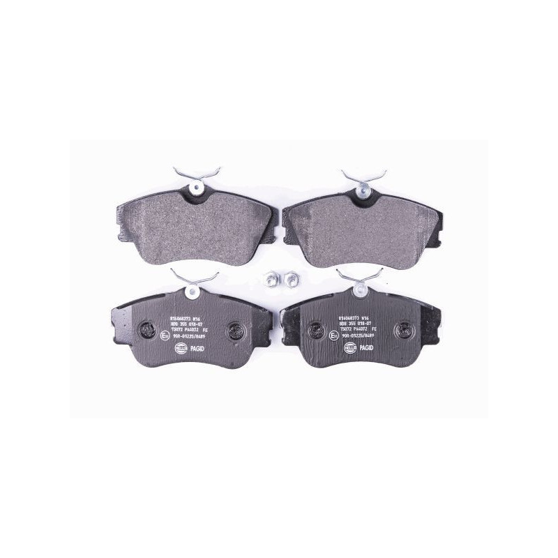 HELLA 8DB 355 018-071 Brzdové platničky Predné pre