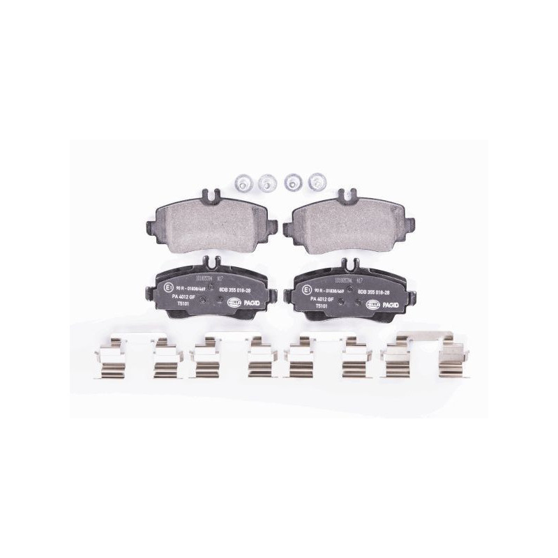 HELLA 8DB 355 018-281 Brzdové platničky Predné pre