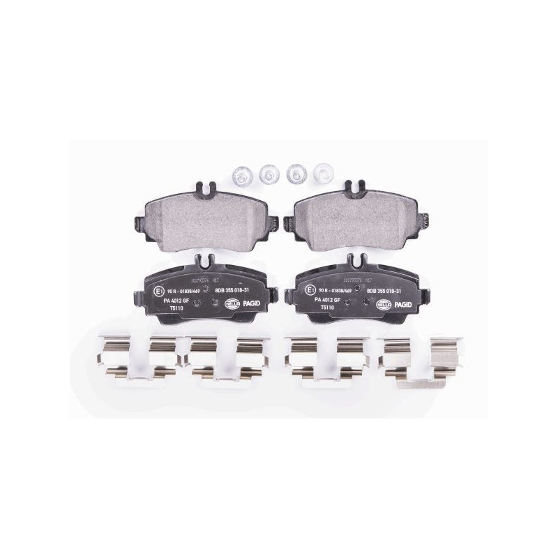 HELLA 8DB 355 018-311 Brzdové platničky Predné pre