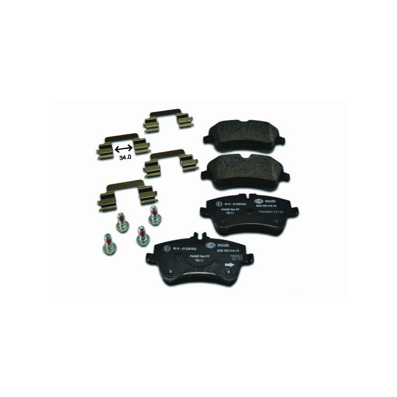 HELLA 8DB 355 018-331 Brake Pads Set Front for