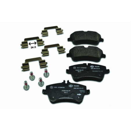 HELLA 8DB 355 018-331 Klocki hamulcowe Przód dla