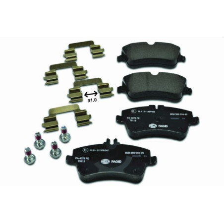 HELLA 8DB 355 018-351 Brzdové destičky Přední pro