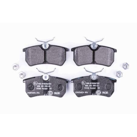 HELLA 8DB 355 018-411 Brzdové destičky Zadní pro