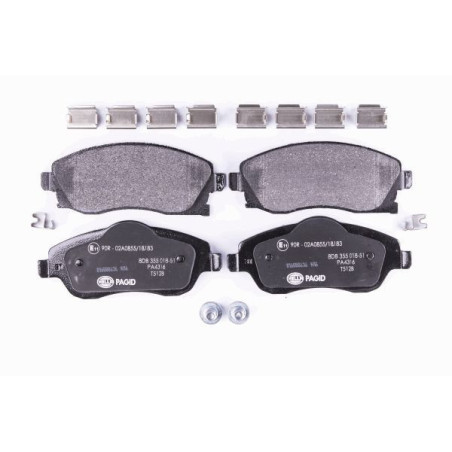 HELLA 8DB 355 018-511 Brzdové platničky Predné pre