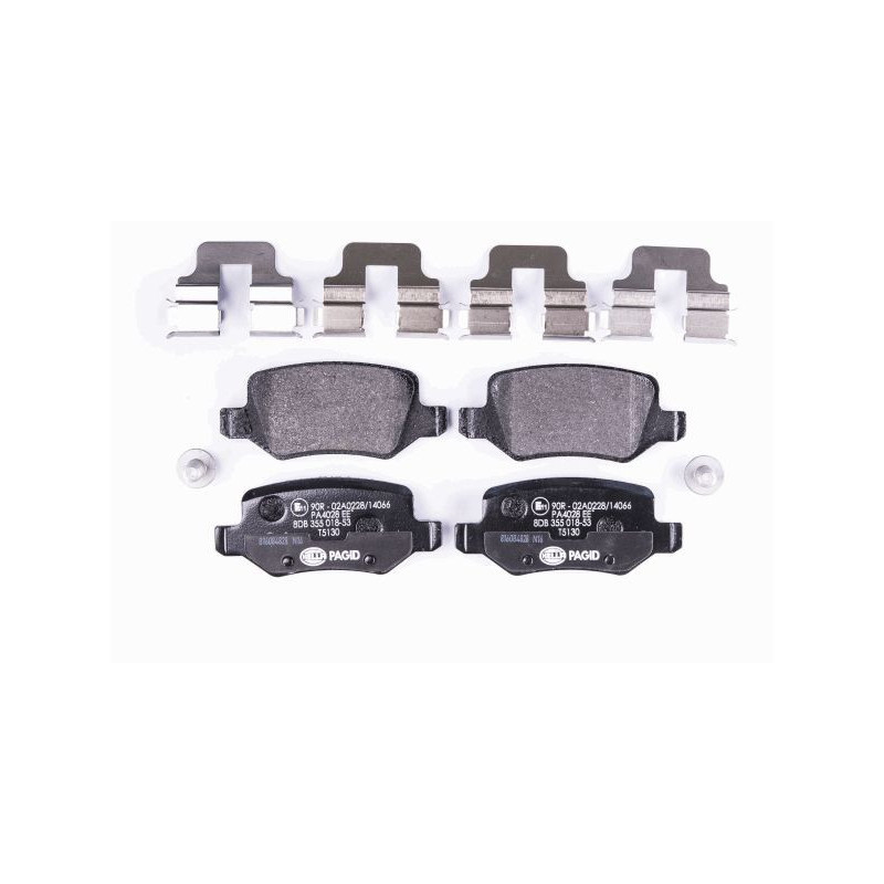 HELLA 8DB 355 018-531 Brake Pads Set Rear for