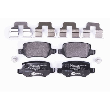 HELLA 8DB 355 018-531 Brzdové destičky Zadní pro