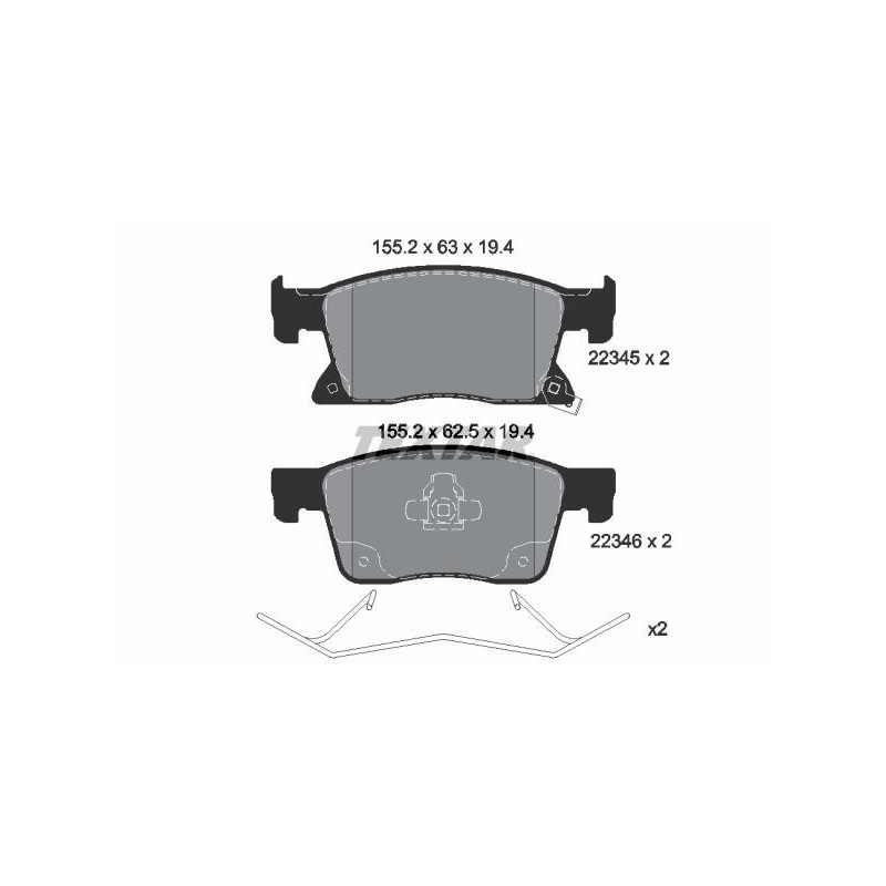 FRONT Brake Pads for Opel Vauxhall Astra K (2015-present) TEXTAR 2234501