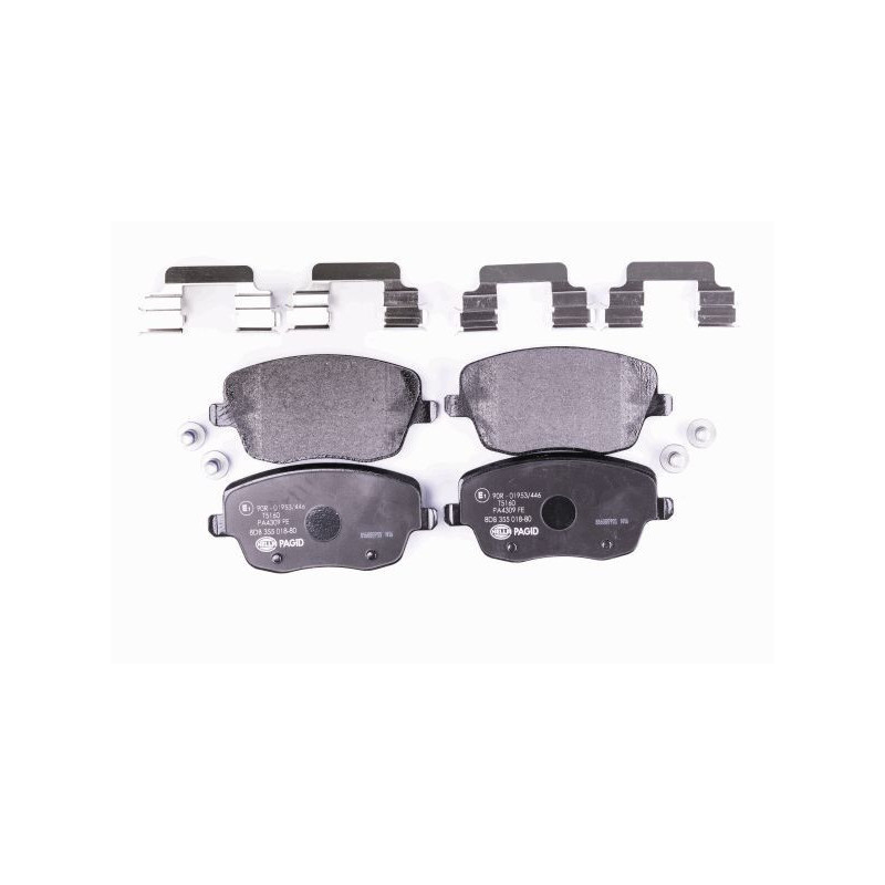 HELLA 8DB 355 018-801 Pastillas de freno Delantero para
