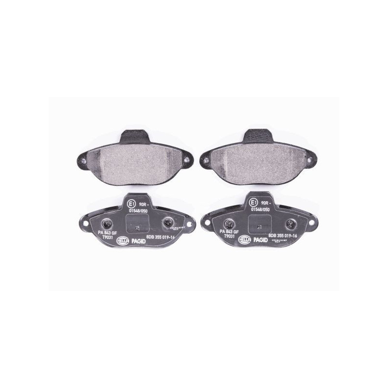 HELLA 8DB 355 019-161 Brzdové platničky Predné pre