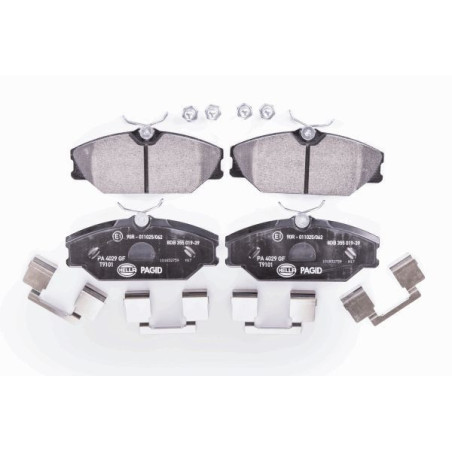 HELLA 8DB 355 019-391 Brzdové platničky Predné pre