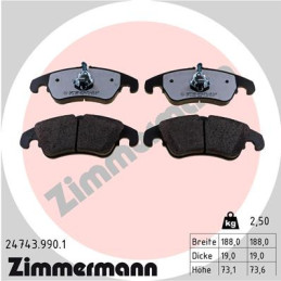 ZIMMERMANN 24743.990.1 Brake Pads
