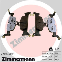 ZIMMERMANN 22402.960.1 Bremsbeläge
