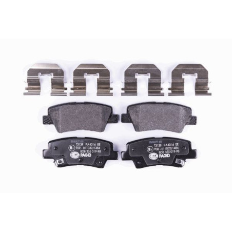 HELLA 8DB 355 019-981 Brzdové platničky Zadné pre