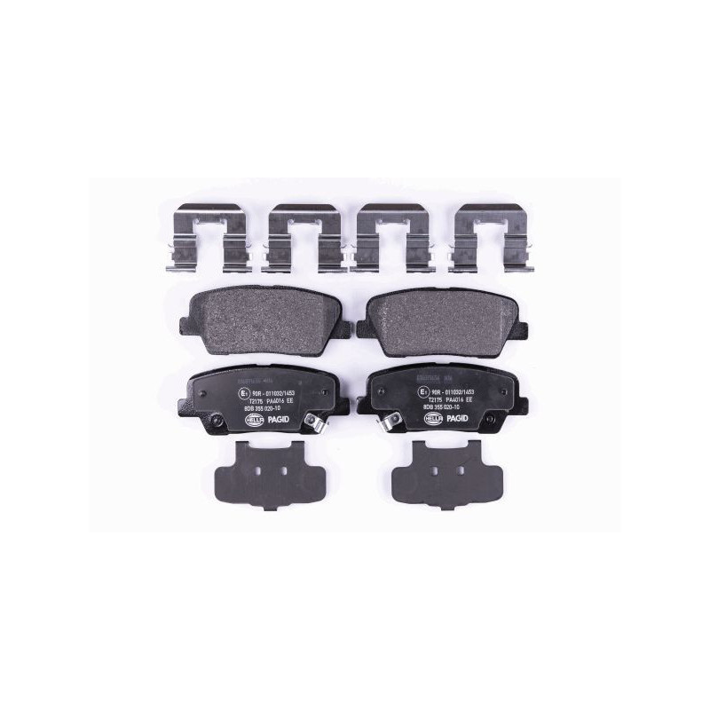 HELLA 8DB 355 020-101 Klocki hamulcowe Tył dla