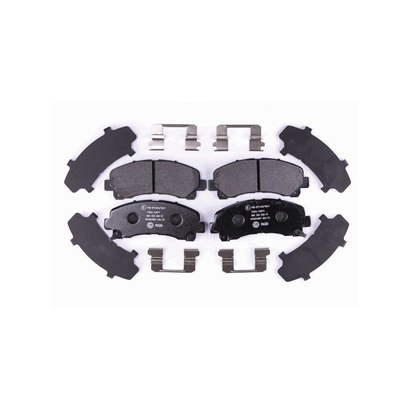 HELLA 8DB 355 020-171 Brzdové platničky Predné pre