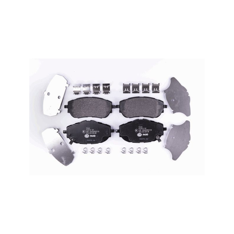 HELLA 8DB 355 020-281 Brzdové platničky Predné pre