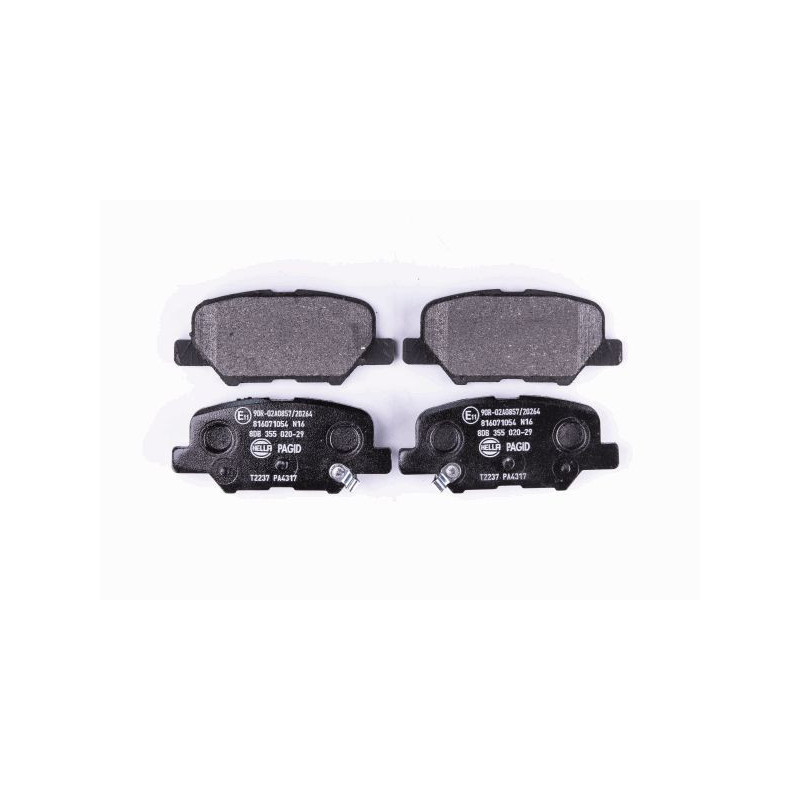 HELLA 8DB 355 020-291 Brzdové platničky Zadné pre