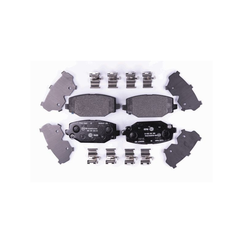 HELLA 8DB 355 020-311 Klocki hamulcowe Tył dla
