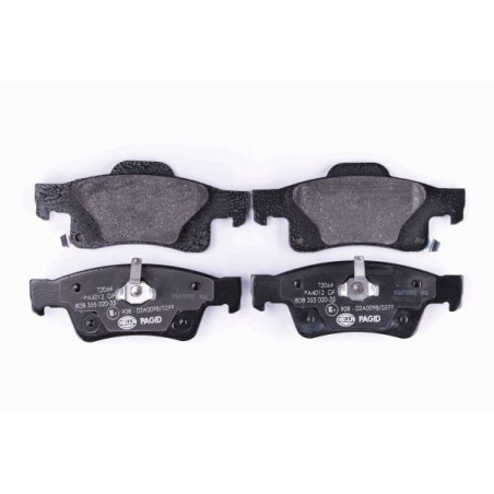 HELLA 8DB 355 020-351 Brzdové platničky Zadné pre