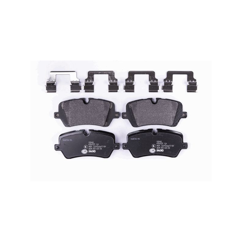 HELLA 8DB 355 020-361 Pastillas de freno Trasero para