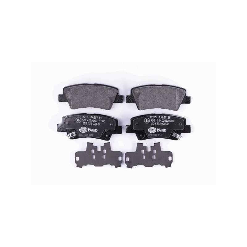 HELLA 8DB 355 020-371 Brzdové destičky Zadní pro
