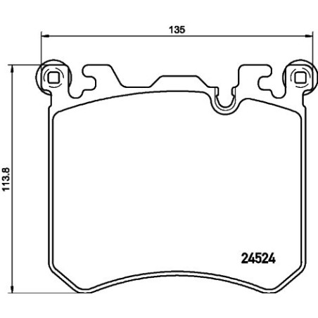 HELLA 8DB 355 020-431 Brzdové platničky Predné pre