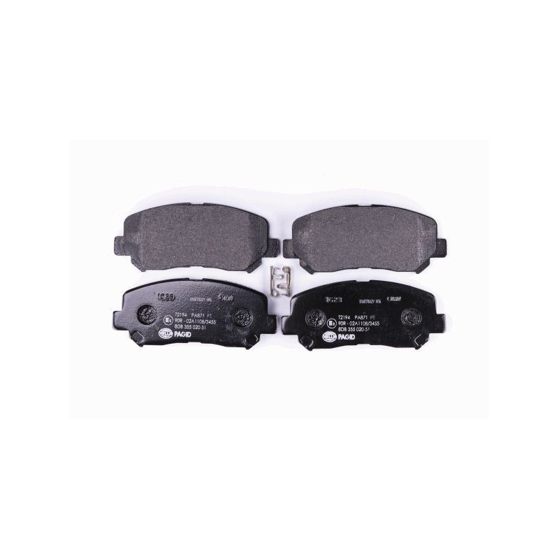 HELLA 8DB 355 020-511 Brzdové platničky Predné pre