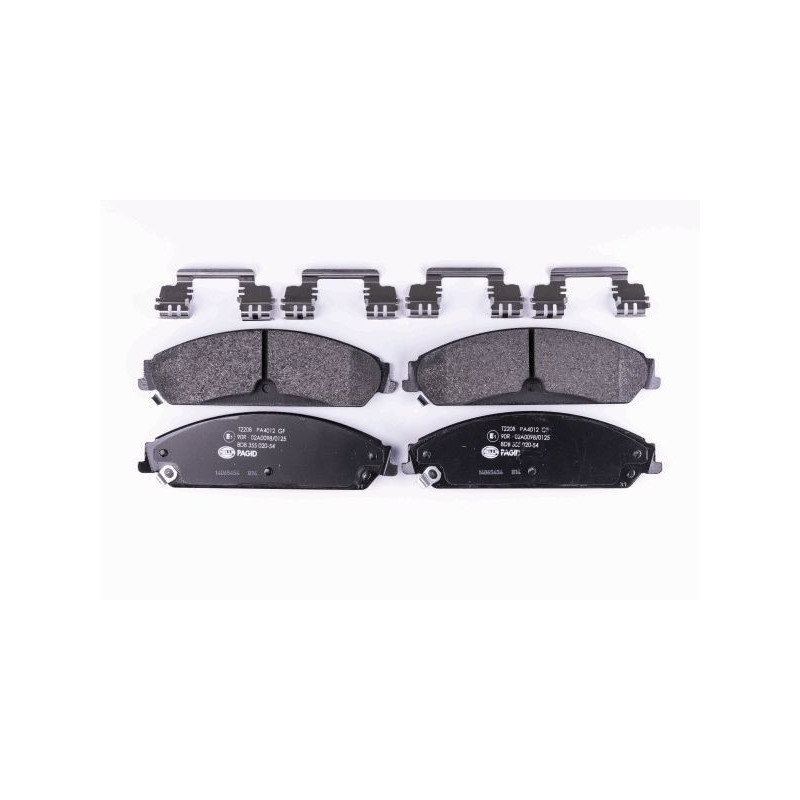 HELLA 8DB 355 020-541 Brzdové platničky Predné pre
