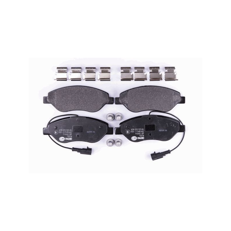 HELLA 8DB 355 020-561 Brzdové platničky Predné pre