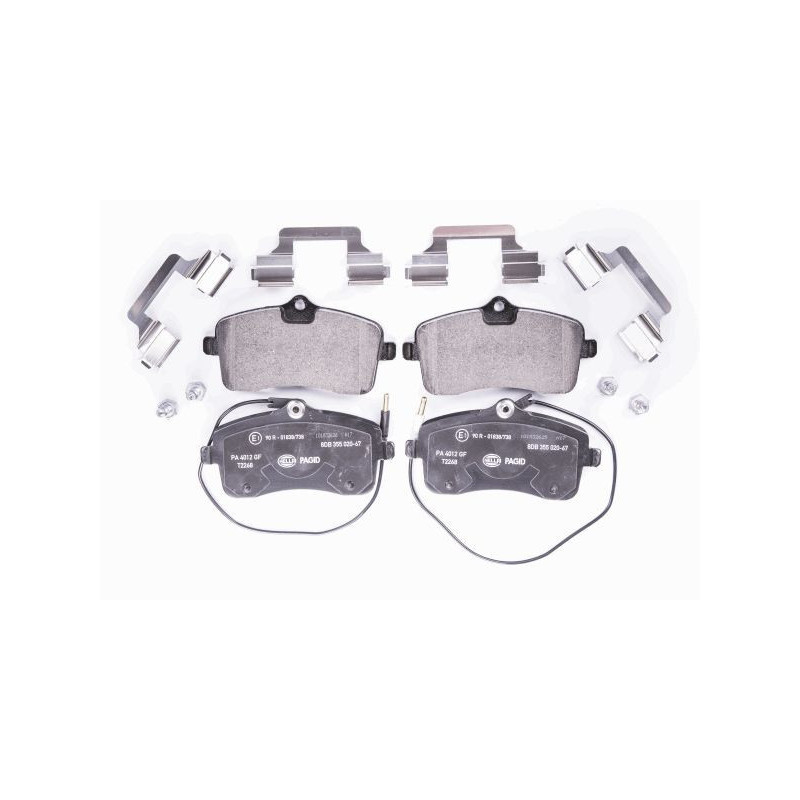 HELLA 8DB 355 020-671 Brzdové platničky Predné pre