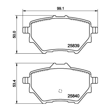 HELLA 8DB 355 020-991 Brzdové destičky Zadní pro