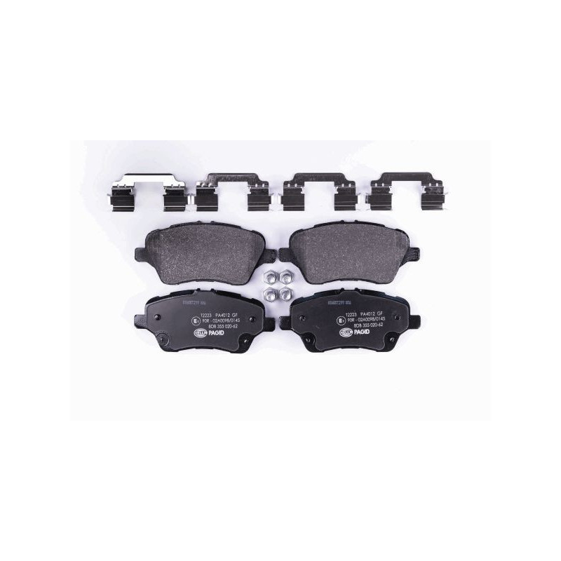 HELLA 8DB 355 020-621 Pastillas de freno Delantero para