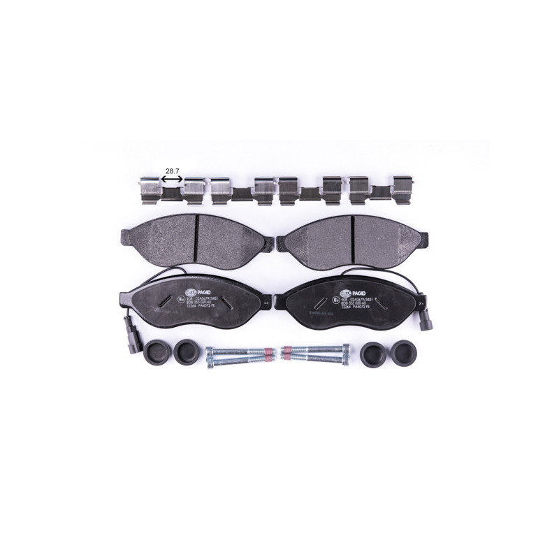 HELLA 8DB 355 020-651 Brzdové destičky Přední pro