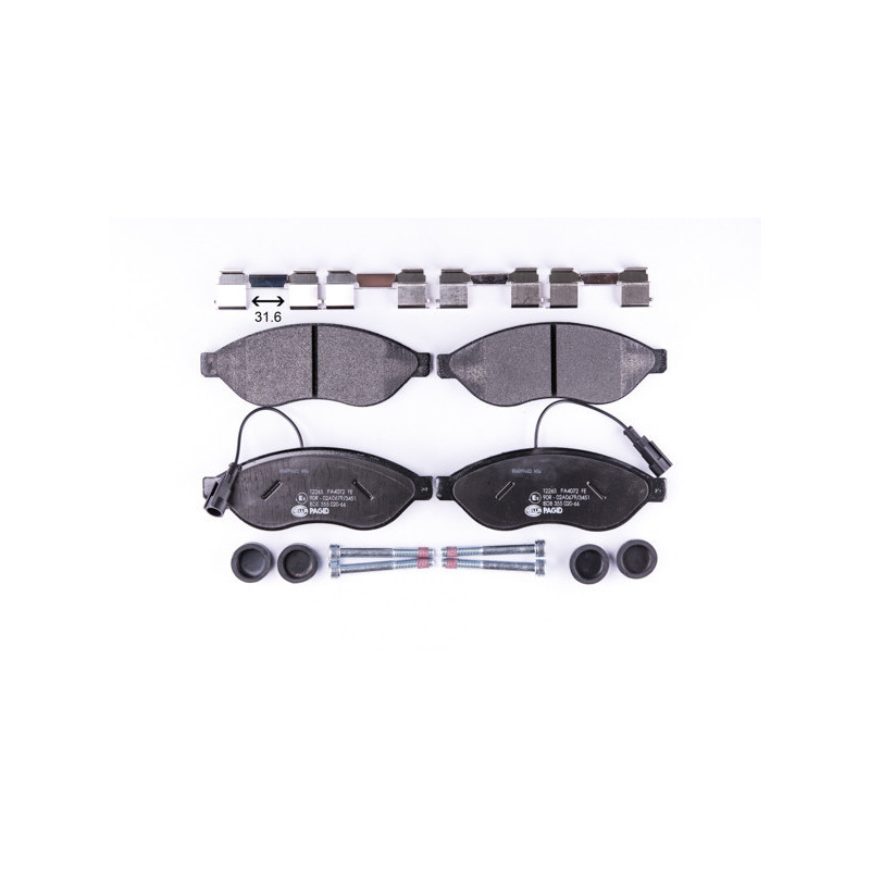 HELLA 8DB 355 020-661 Klocki hamulcowe Przód dla