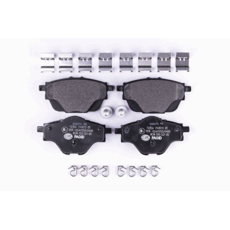 HELLA 8DB 355 021-001 Brzdové destičky Zadní pro