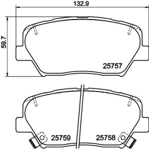 HELLA 8DB 355 020-871 Plaquettes de frein Avant pour