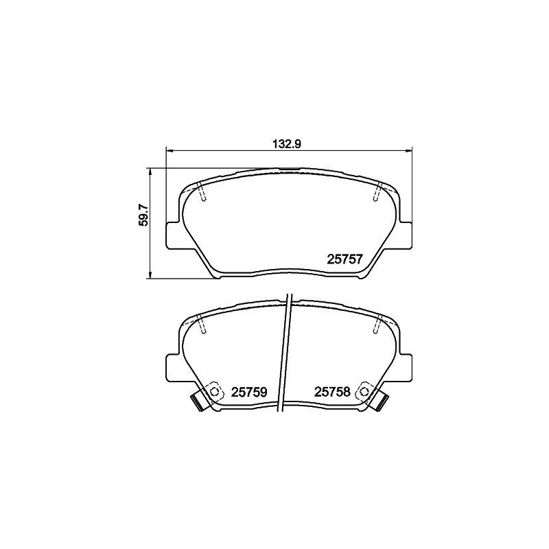 HELLA 8DB 355 020-871 Brake Pads Set Front for