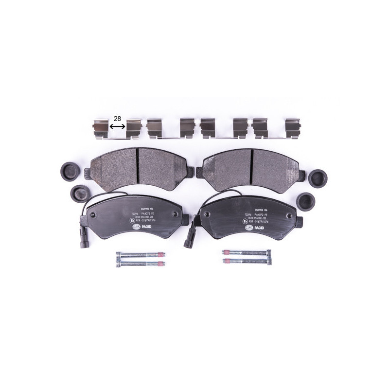 HELLA 8DB 355 021-281 Brake Pads Set Front for