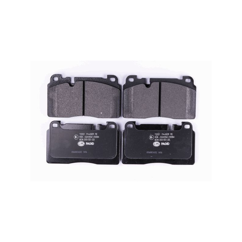 HELLA 8DB 355 021-331 Brzdové platničky Predné pre