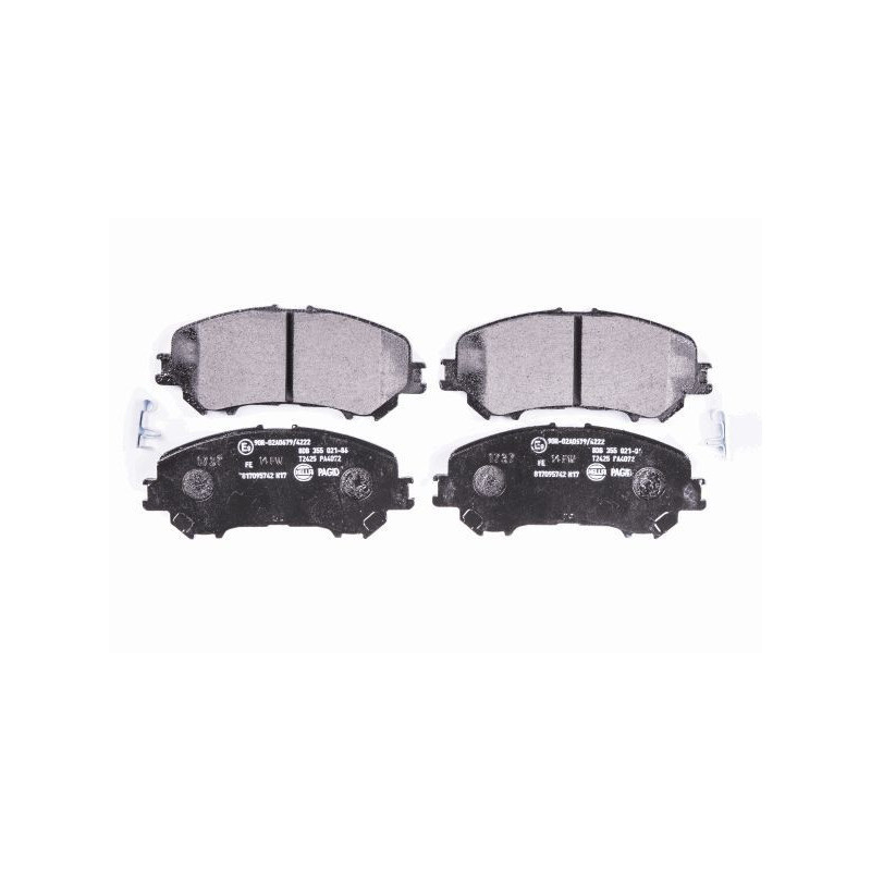 HELLA 8DB 355 021-861 Brzdové platničky Predné pre