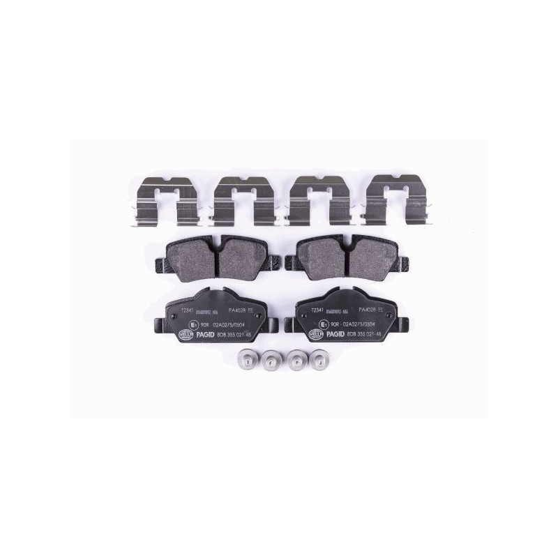 HELLA 8DB 355 021-481 Klocki hamulcowe Tył dla