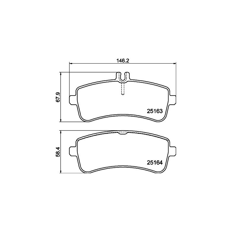 HELLA 8DB 355 021-521 Klocki hamulcowe Tył dla