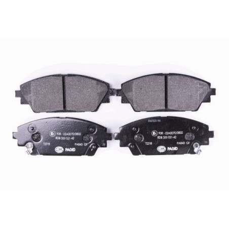 HELLA 8DB 355 021-421 Brzdové platničky Predné pre