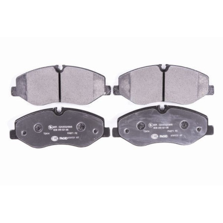 HELLA 8DB 355 021-961 Brzdové platničky Predné pre